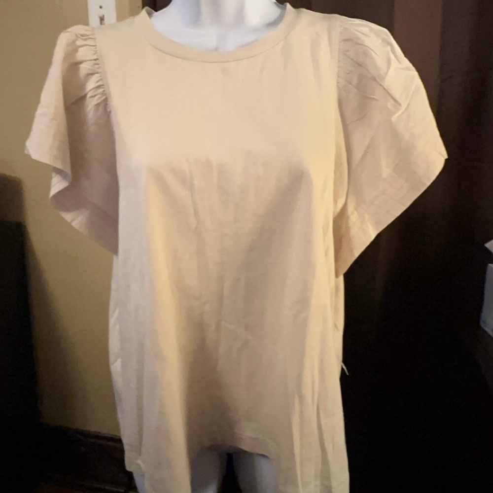 Old Navy Women's Beige Short Sleeve Top